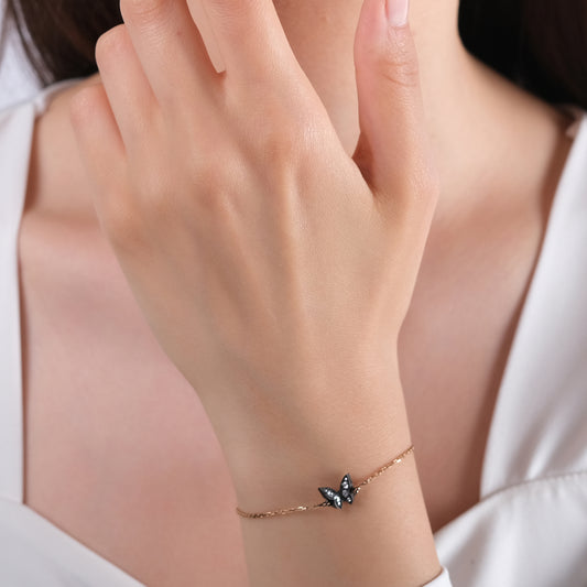 0.15 Karat Pırlanta Kelebek Figürlü Bileklik Modelleri ve Fiyatları 2025 - Lial Diamond - Göz Kamaştıran Zarafet