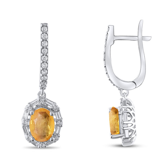 2.09 Karat Pırlanta Sarı Safir Küpe Modelleri ve Fiyatları 2025 - Lial Diamond - Göz Kamaştıran Zarafet