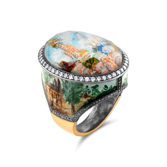 2.13 Karat Pırlanta Yüzük, Şato Motifli