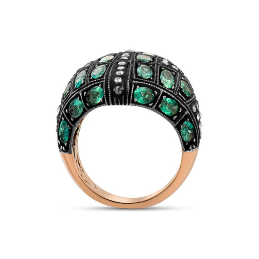 7.77 Karat Pırlanta Zümrüt Yüzük