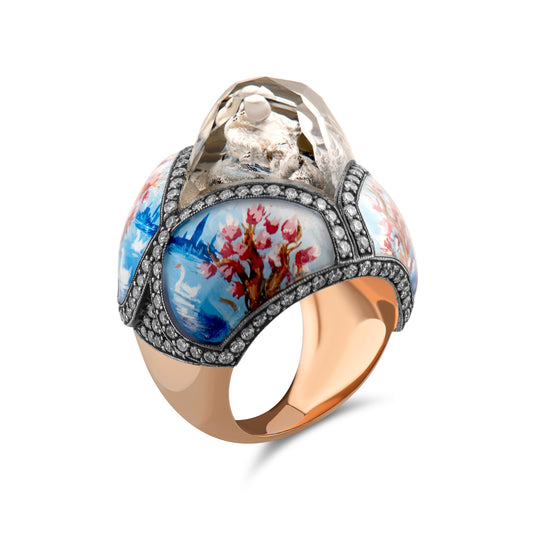 2.20 Karat Pırlanta Yüzük, Kuğu ve Çiçek Motifli Modelleri ve Fiyatları 2025 - Lial Diamond - Göz Kamaştıran Zarafet