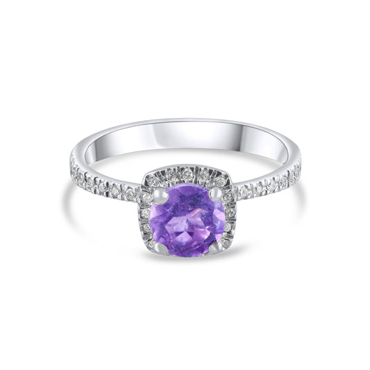 0.84 Karat Pırlanta Ametist Yüzük Modelleri ve Fiyatları 2025 - Lial Diamond - Göz Kamaştıran Zarafet