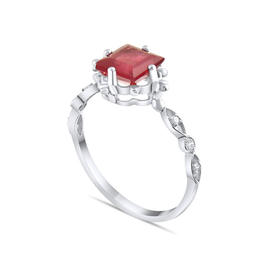 0.78 Karat Pırlanta Rhodolite Yüzük Modelleri ve Fiyatları 2025 - Lial Diamond - Göz Kamaştıran Zarafet