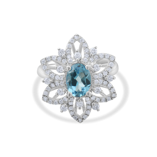 4.50 Karat Pırlanta Blue Topaz Yüzük Modelleri ve Fiyatları 2025 - Lial Diamond - Göz Kamaştıran Zarafet