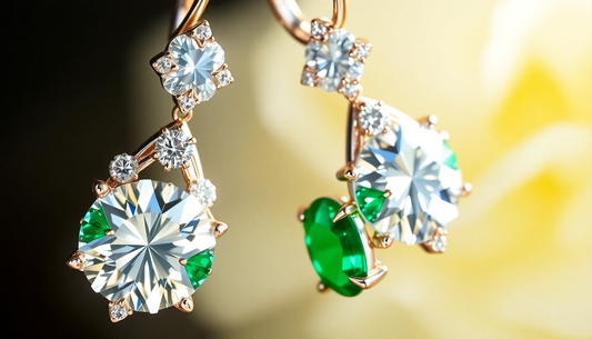 Pırlanta ve Zümrüt Küpelerle Göz Kamaştıran Zarafet