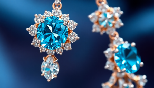 Göz Kamaştıran Zarafet: Lial Diamond'un Pırlanta Blue Topaz Küpeleri