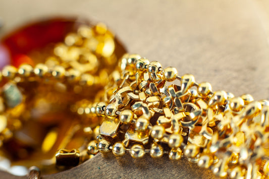 a close up of a pile of beads