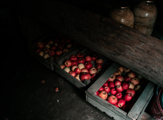 a couple crates of cherries