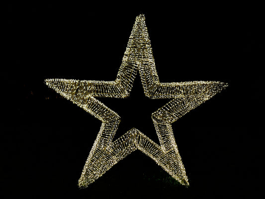 a star with a black background
