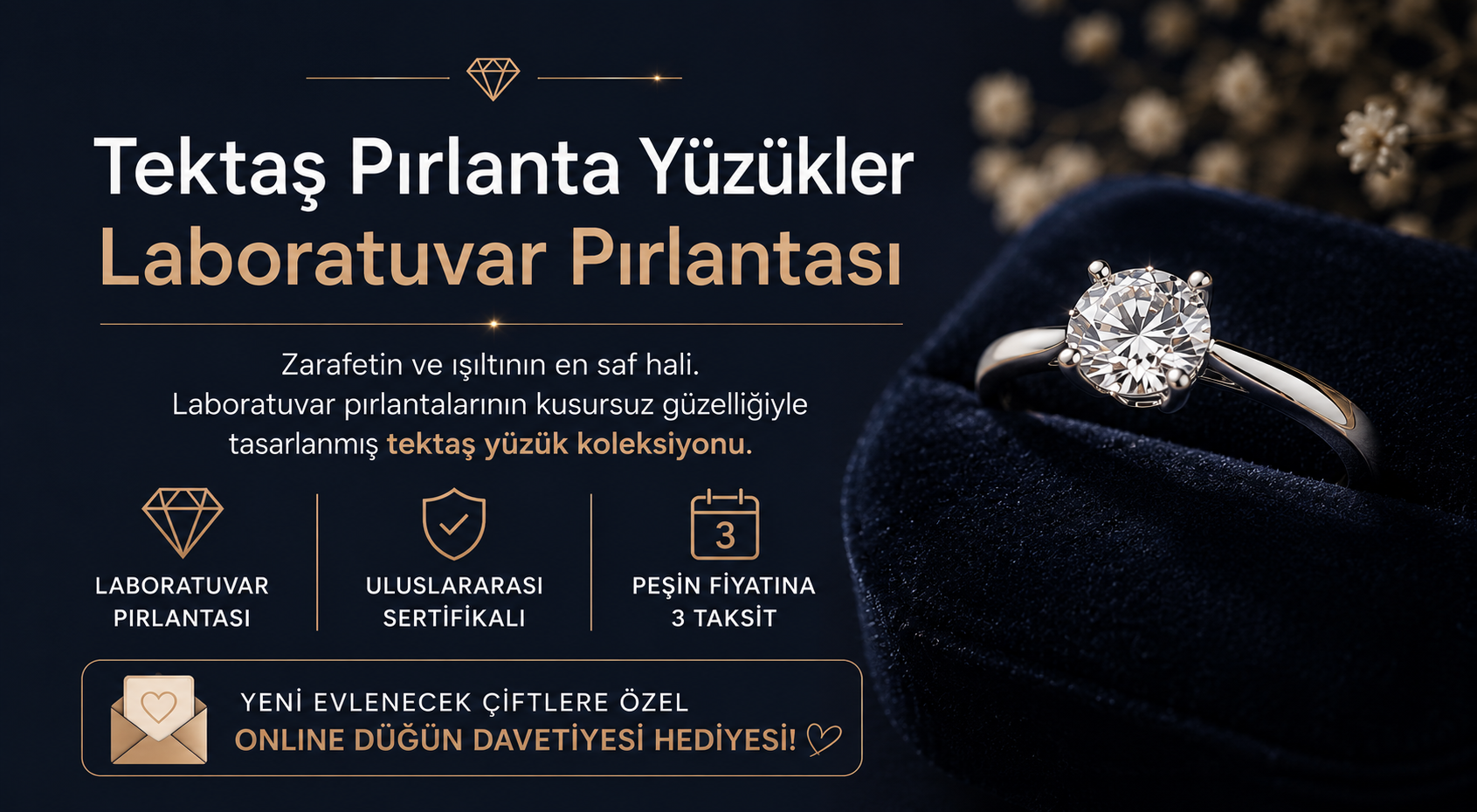Tektaş Pırlanta Yüzükler - Laboratuvar Pırlantası