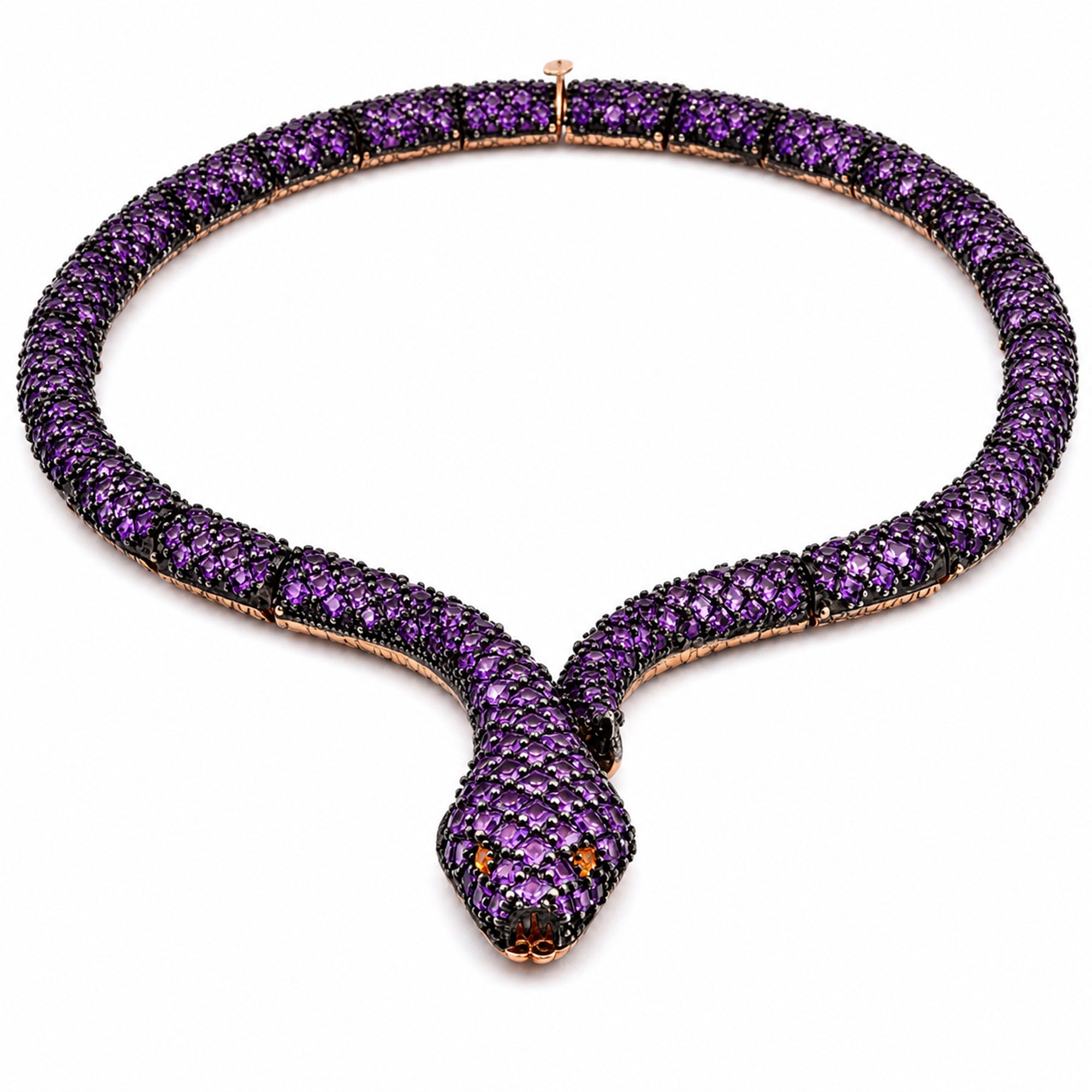 69 Karat Ametist Taşlı Yılan Gerdanlık
