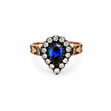 1.13 Karat Pırlanta Safir Yüzük