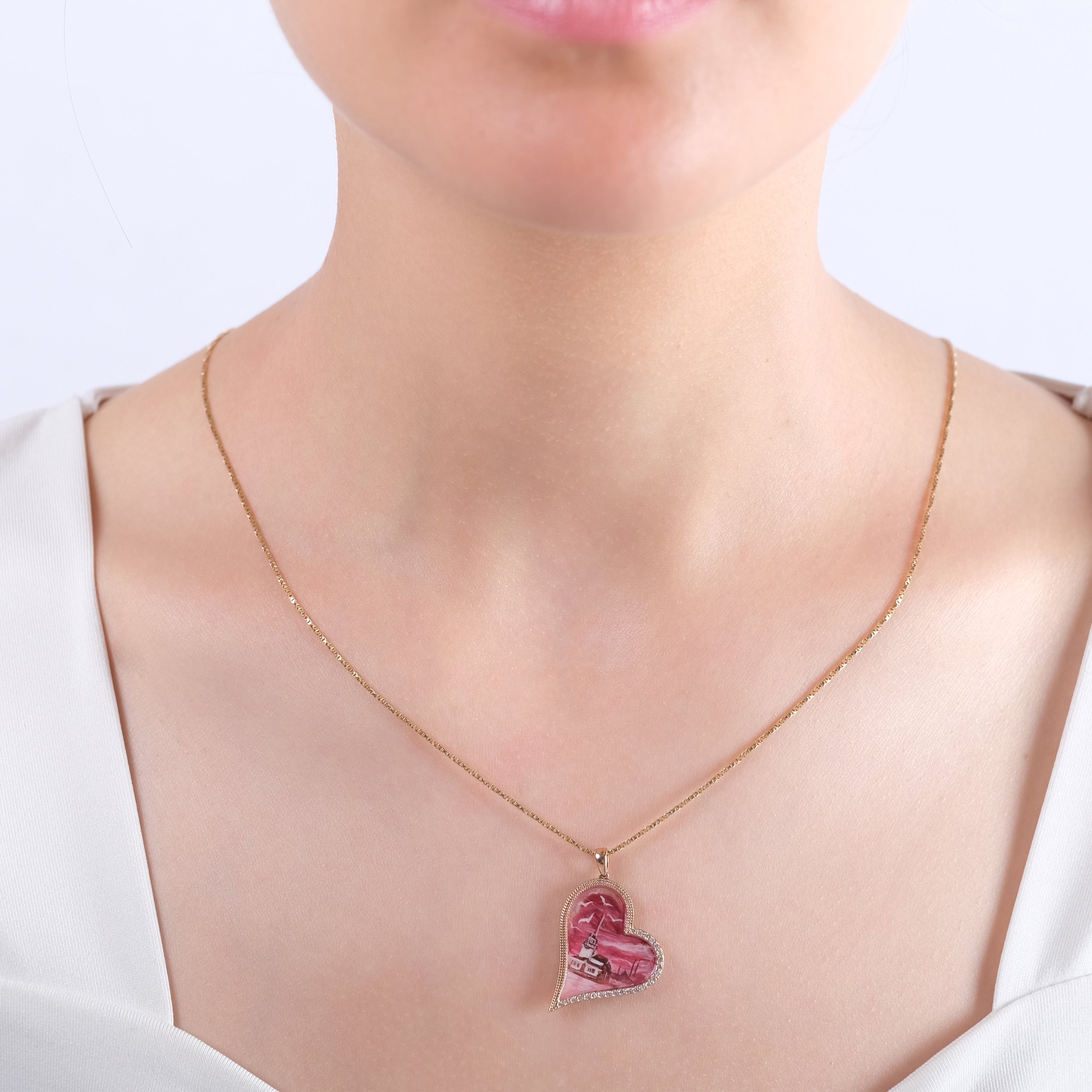 0.17 Karat Pırlanta Kız Kulesi Desenli Kolye Modelleri ve Fiyatları 2025 - Lial Diamond - Göz Kamaştıran Zarafet
