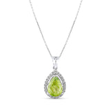 1.03 Karat Pırlanta Peridot Kolye