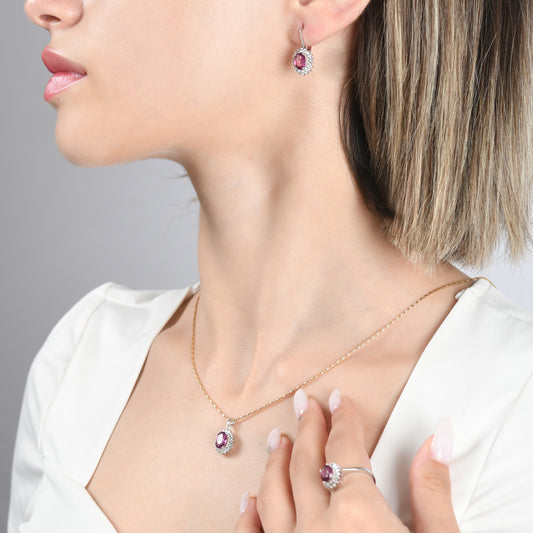1.23 Karat Rhodolite Pırlanta Kolye Modelleri ve Fiyatları 2025 - Lial Diamond - Göz Kamaştıran Zarafet