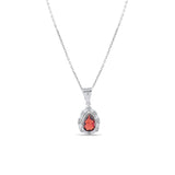 0.94 Karat Pırlanta Garnet Kolye