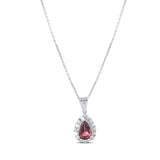 0.86 Karat Pırlanta Rhodolite Kolye