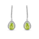 2.14 Karat Pırlanta Peridot Küpe