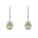 2.35 Karat Pırlanta Peridot Küpe