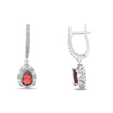 2.02 Karat Pırlanta Garnet Küpe