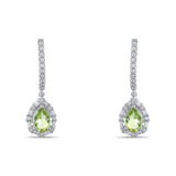 1.59 Karat Pırlanta Peridot Küpe