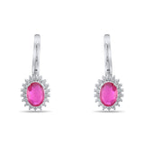 2.02 Karat Pırlanta Rhodolite Küpe