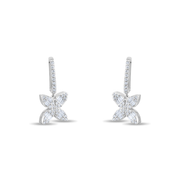 0.58 Karat Baget Pırlanta Küpe, Çiçek Motifli Modelleri ve Fiyatları 2025 - Lial Diamond - Göz Kamaştıran Zarafet