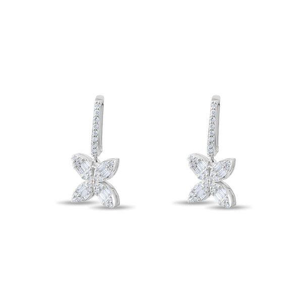 0.58 Karat Baget Pırlanta Küpe, Çiçek Motifli Modelleri ve Fiyatları 2025 - Lial Diamond - Göz Kamaştıran Zarafet
