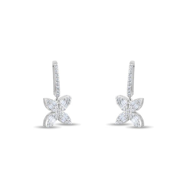 0.76 Karat Baget Pırlanta Küpe, Çiçek Figürlü Modelleri ve Fiyatları 2025 - Lial Diamond - Göz Kamaştıran Zarafet