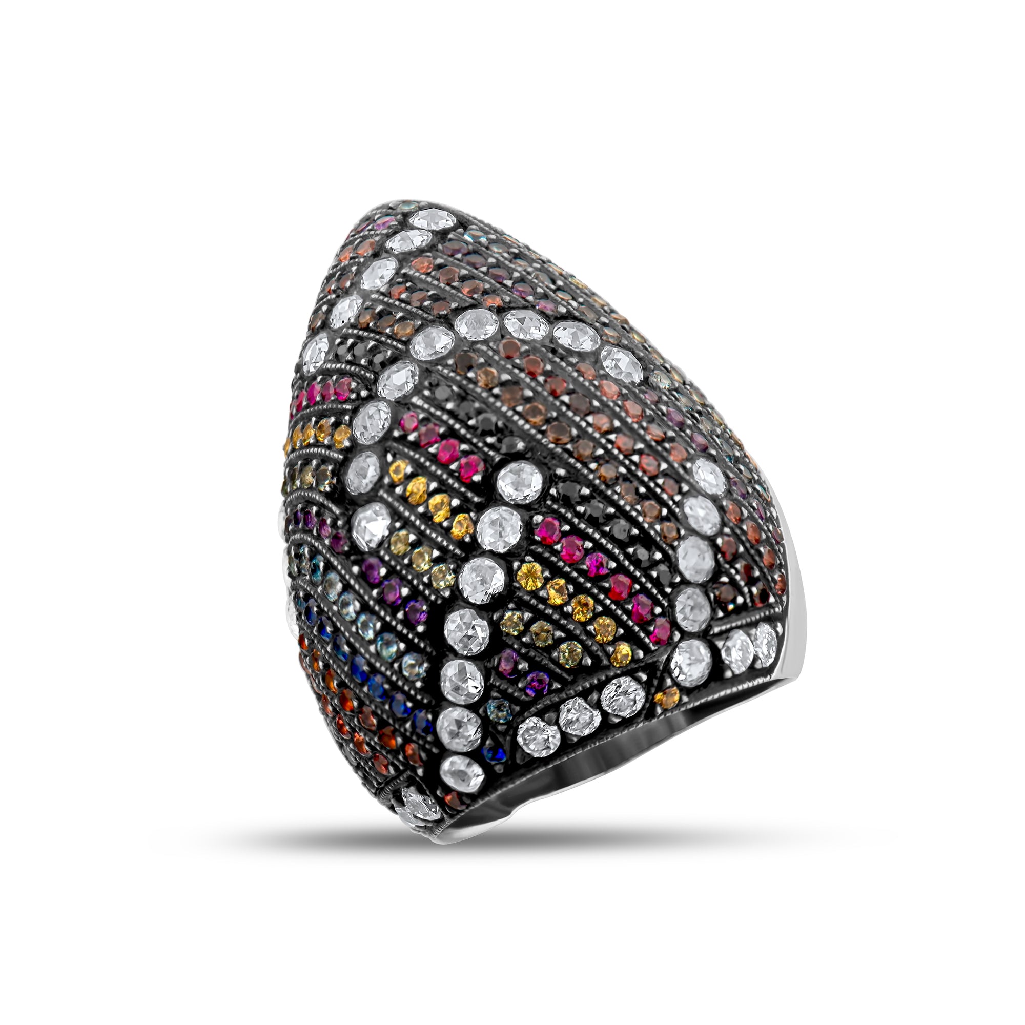 2.79 Karat Pırlanta Yakut Garnet Yüzük