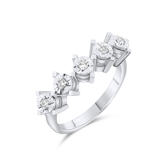 0.15 Karat 5 Taş Pırlanta Yüzük Modelleri ve Fiyatları 2025 - Lial Diamond - Göz Kamaştıran Zarafet