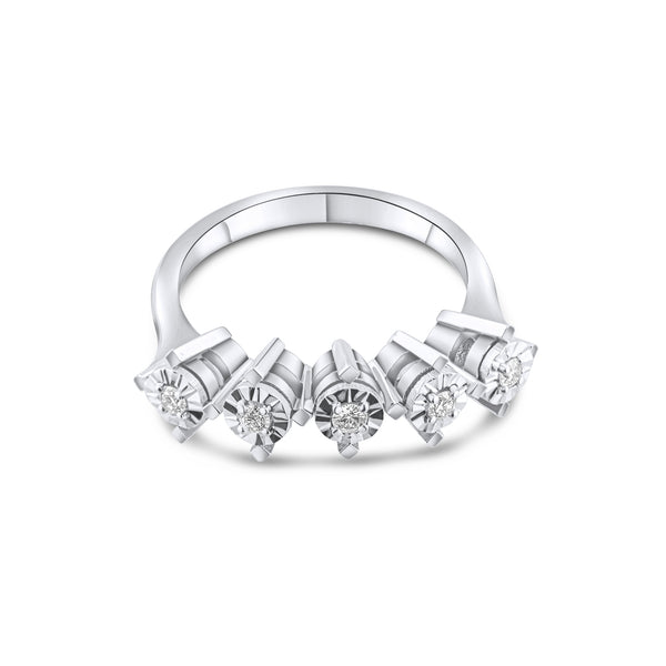 0.15 Karat 5 Taş Pırlanta Yüzük Modelleri ve Fiyatları 2025 - Lial Diamond - Göz Kamaştıran Zarafet