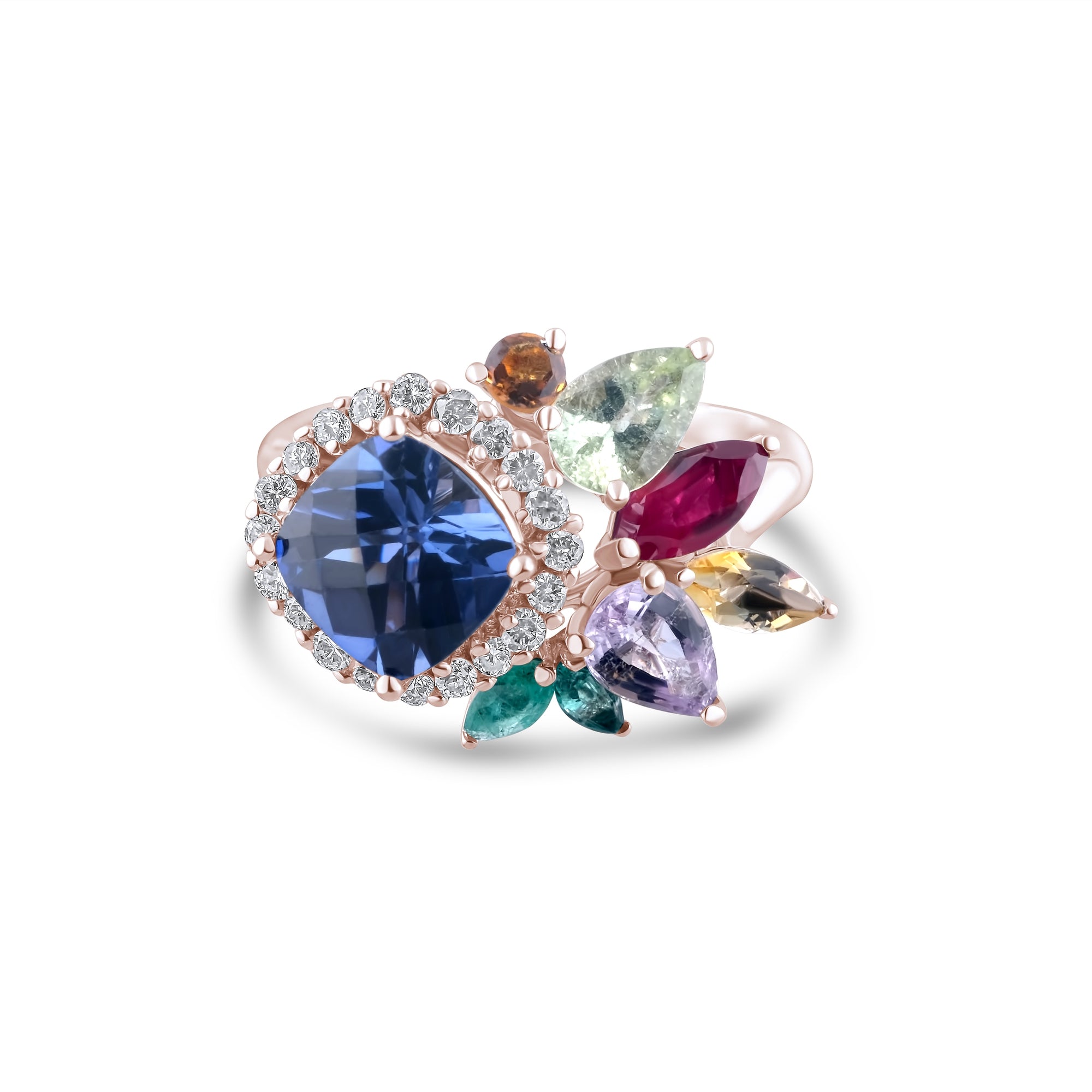 3.71 Karat Pırlanta Safir ve Turmalin Yüzük Modelleri ve Fiyatları 2025 - Lial Diamond - Göz Kamaştıran Zarafet
