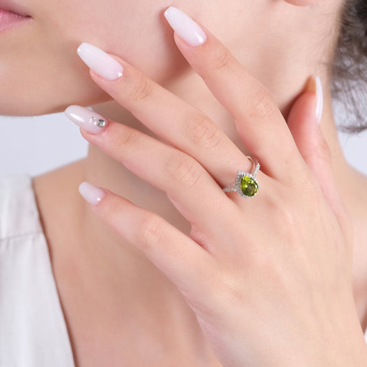 2.06 Karat Pırlanta Peridot Yüzük Modelleri ve Fiyatları 2025 - Lial Diamond - Göz Kamaştıran Zarafet