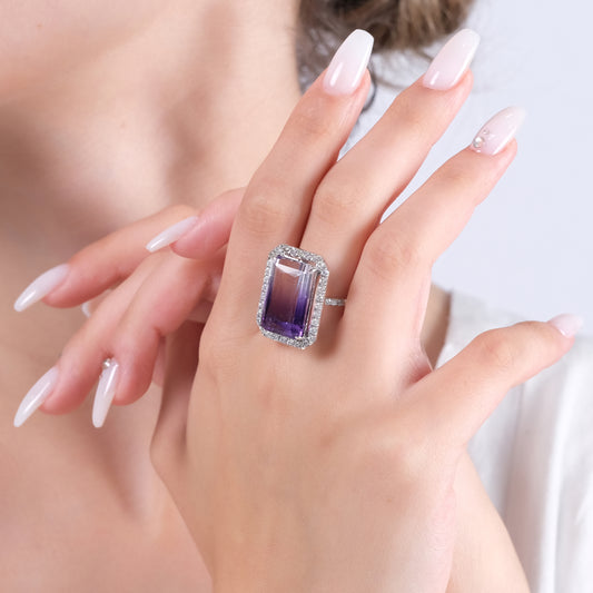 14.46 Karat Pırlanta Ametist Yüzük Modelleri ve Fiyatları 2025 - Lial Diamond - Göz Kamaştıran Zarafet