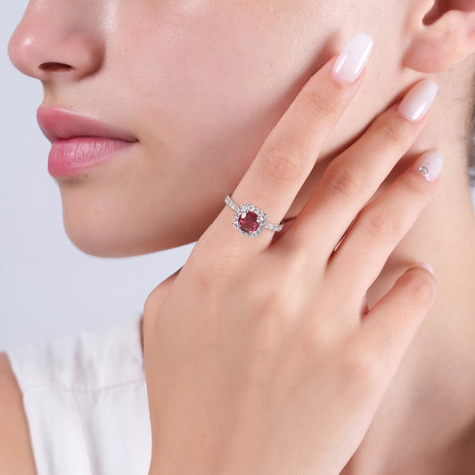 1.78 Karat Pırlanta Rhodolite Yüzük Modelleri ve Fiyatları 2025 - Lial Diamond - Göz Kamaştıran Zarafet