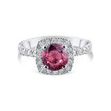 1.78 Karat Pırlanta Rhodolite Yüzük