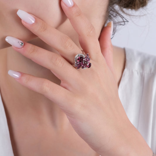 4.58 Karat Pırlanta Rhodolite Yüzük Modelleri ve Fiyatları 2025 - Lial Diamond - Göz Kamaştıran Zarafet