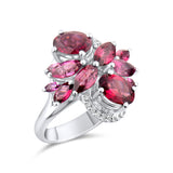4.58 Karat Pırlanta Rhodolite Yüzük