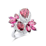 4.99 Karat Pırlanta Rhodolite Yüzük