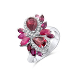 3.91 Karat Pırlanta Rhodolite Yüzük