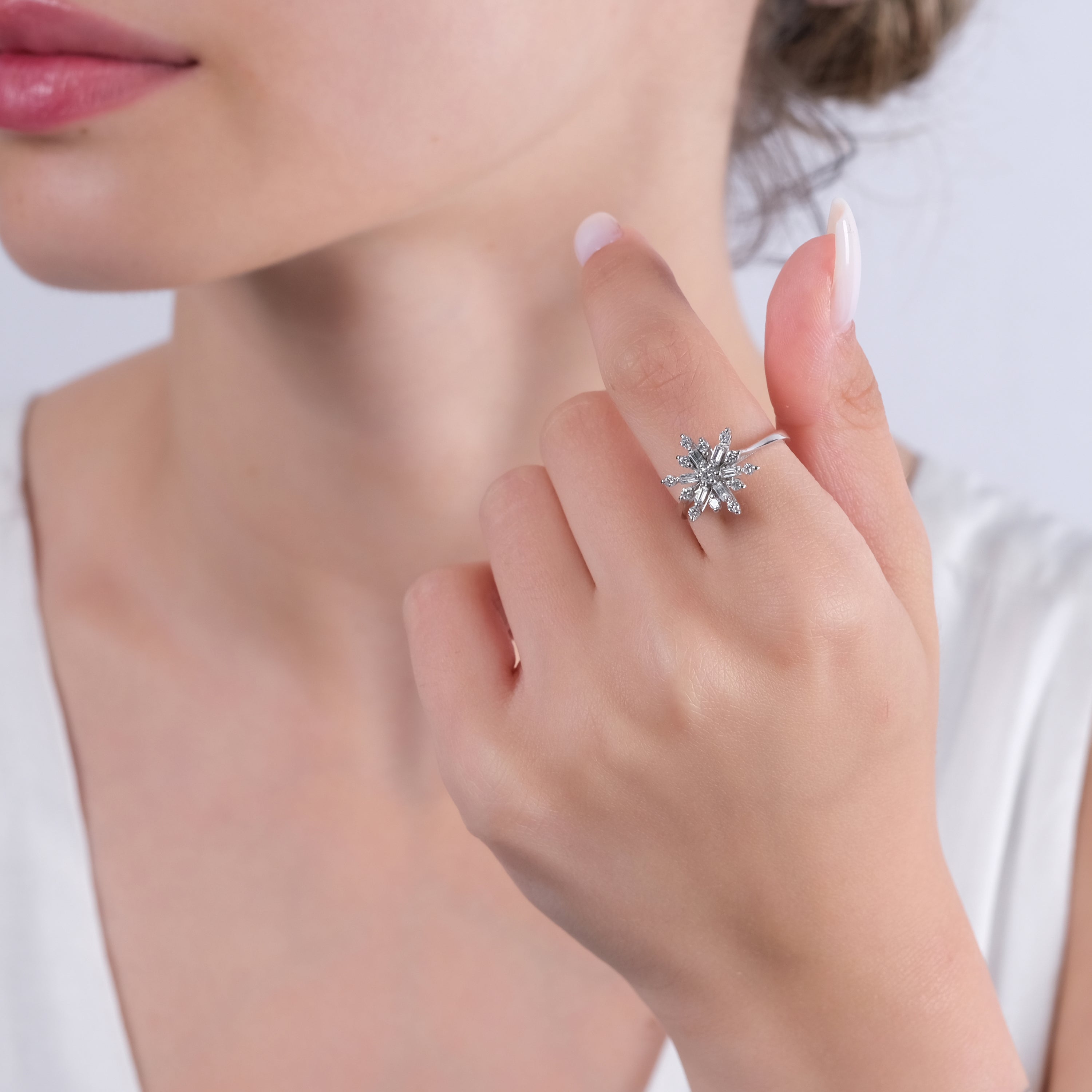 0.49 Karat Pırlanta Yüzük, Kar Tanesi Figürlü Modelleri ve Fiyatları 2025 - Lial Diamond - Göz Kamaştıran Zarafet