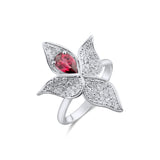 1.27 Karat Pırlanta Rhodolite Yüzük