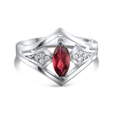 0.68 Karat Pırlanta Garnet Yüzük