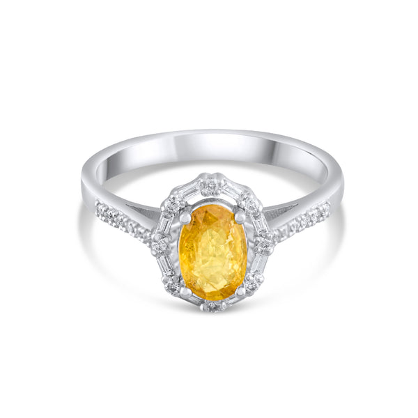 1.04 Karat Baget Pırlanta Sarı Safir Yüzük Modelleri ve Fiyatları 2025 - Lial Diamond - Göz Kamaştıran Zarafet