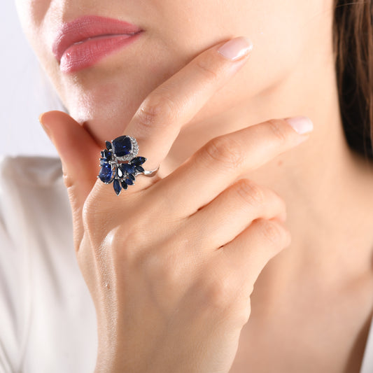 7.47 Karat Pırlanta Safir Yüzük Modelleri ve Fiyatları 2025 - Lial Diamond - Göz Kamaştıran Zarafet