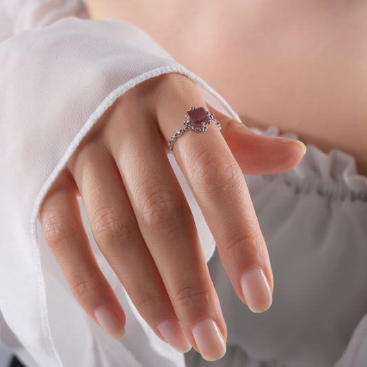 0.78 Karat Pırlanta Rhodolite Yüzük Modelleri ve Fiyatları 2025 - Lial Diamond - Göz Kamaştıran Zarafet