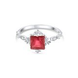0.78 Karat Pırlanta Rhodolite Yüzük