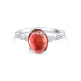 2.67 Karat Pırlanta Rhodolite Yüzük