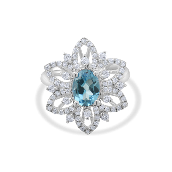 4.50 Karat Pırlanta Blue Topaz Yüzük Modelleri ve Fiyatları 2025 - Lial Diamond - Göz Kamaştıran Zarafet